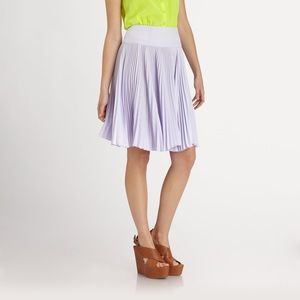 Nanette Lepore Sweet Sixteen pleated skirt lilac lavender NEW